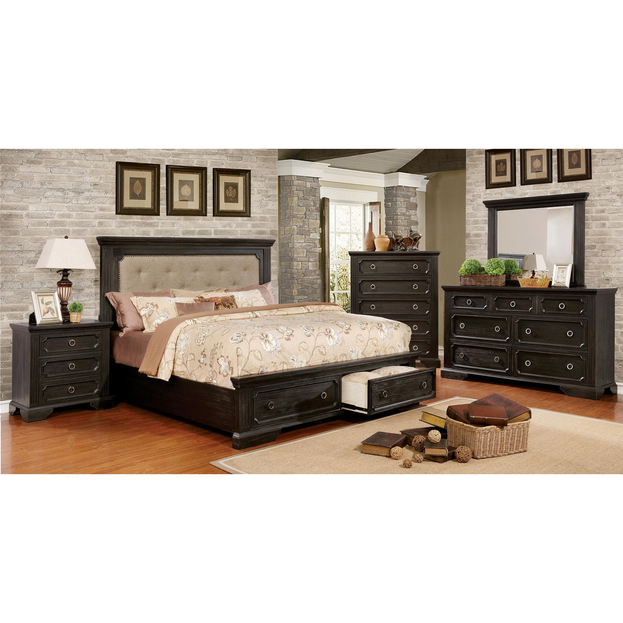 Furniture of America Roisin California King Bed with storage CM7578CK-BED IMAGE 6