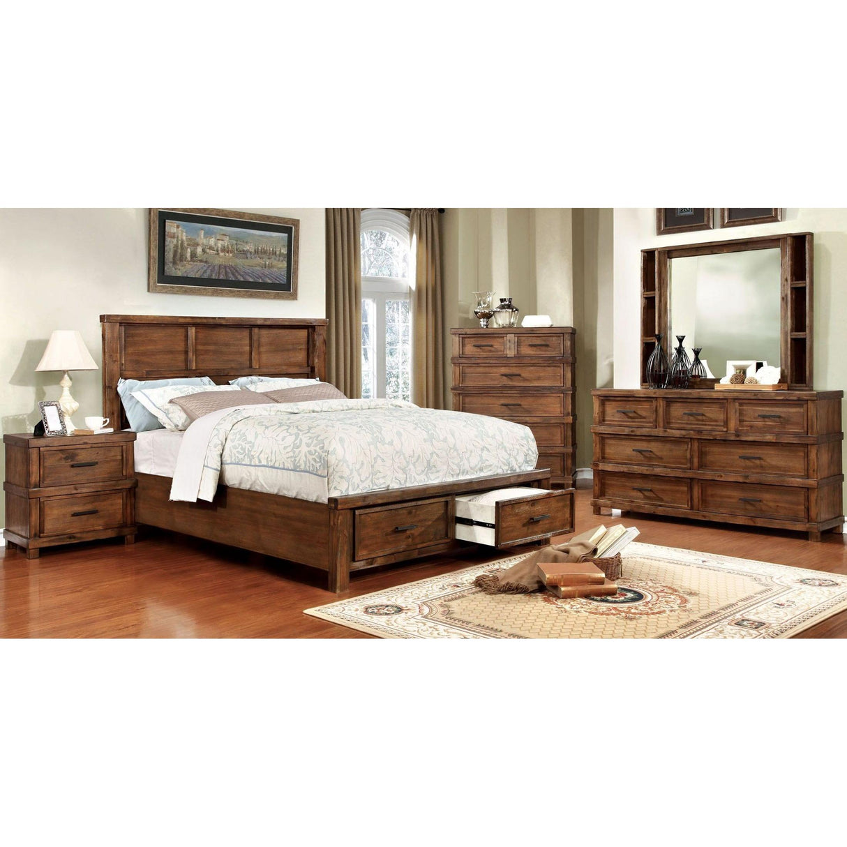 Furniture of America Baddock California King Panel Bed with Storage CM7692CK-BED IMAGE 3