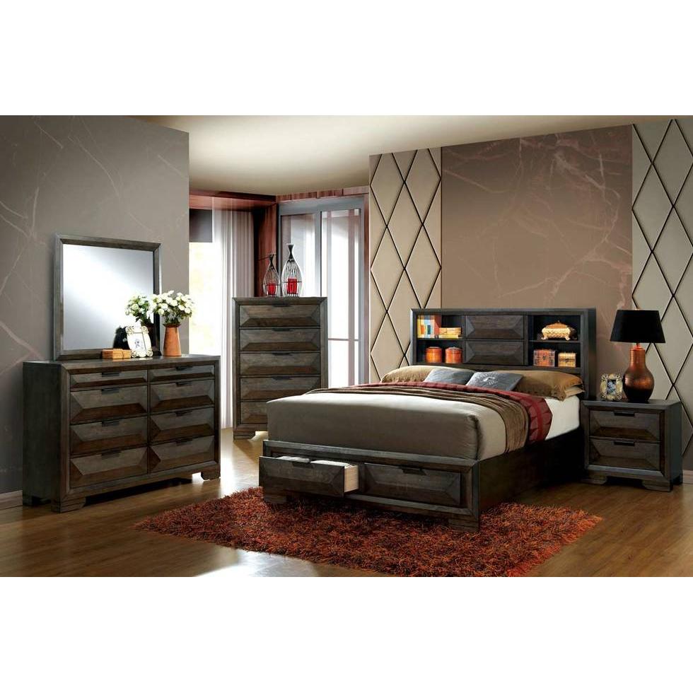 Furniture of America Nikomedes King Bookcase Bed with Storage CM7557EK-BED IMAGE 5