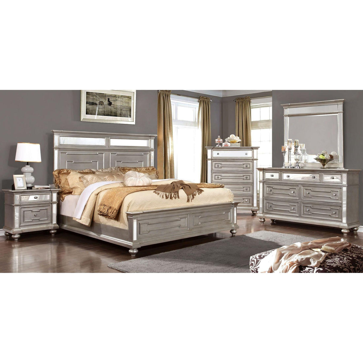 Furniture of America Salamanca King Panel Bed CM7673EK-BED IMAGE 4