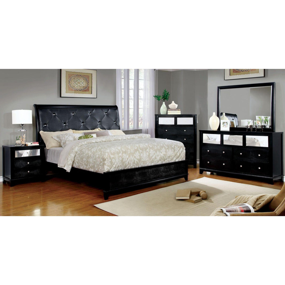 Furniture of America Bryant II California King Upholstered Bed CM7289CK-BED IMAGE 3