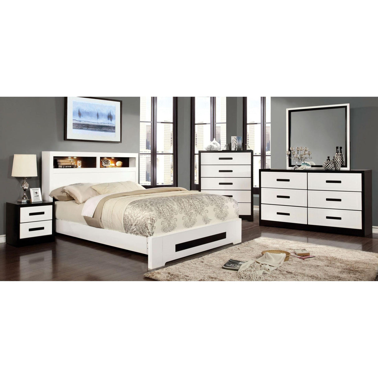 Furniture of America Rutger Queen Bookcase Bed CM7297Q-BED IMAGE 2