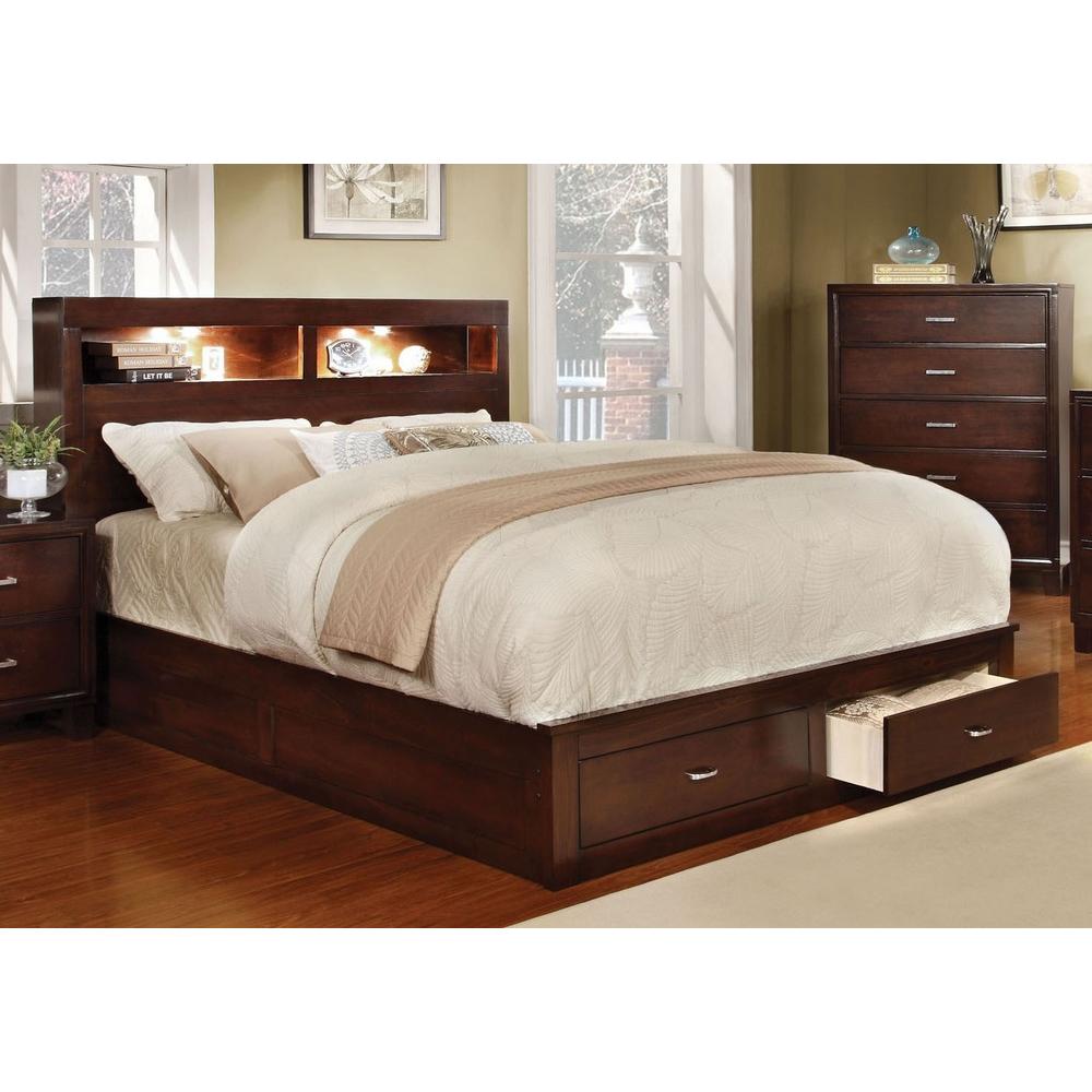 Furniture of America Gerico II Queen Storage Bed CM7291CH-Q-BED IMAGE 1