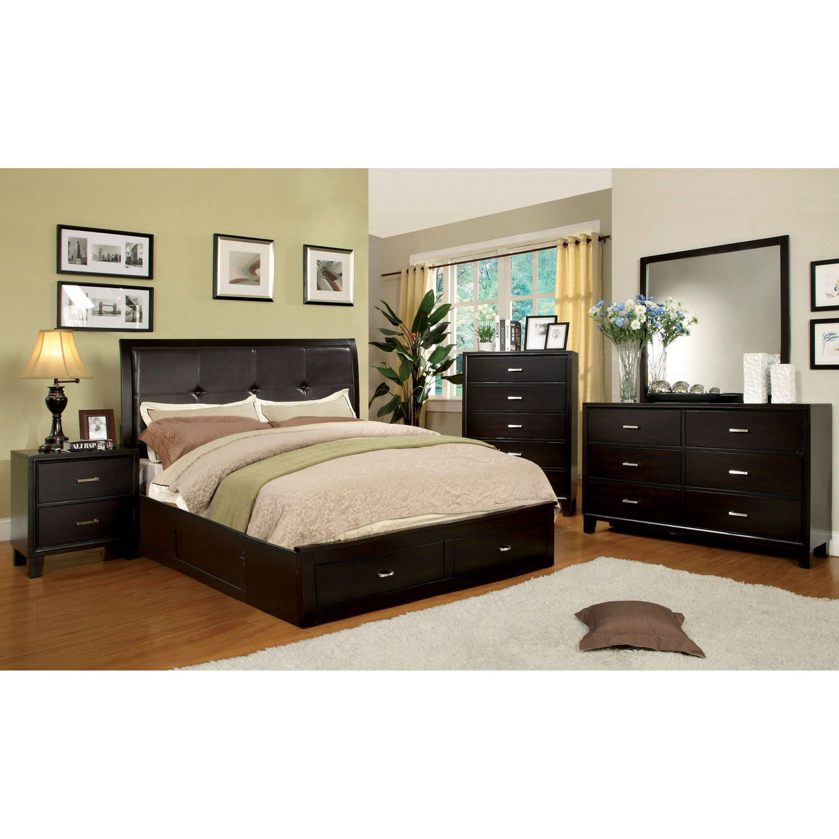Furniture of America Enrico III King Storage Platform Bed CM7066EX-EK-BED IMAGE 2