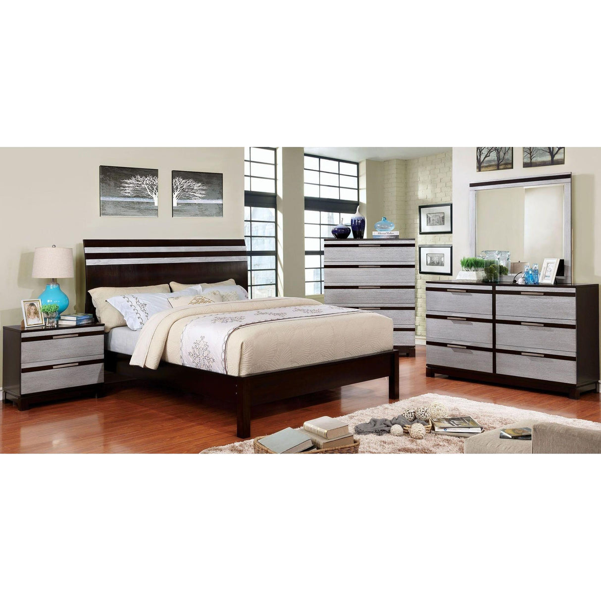 Furniture of America Euclid Queen Panel Bed CM7205Q-BED IMAGE 4