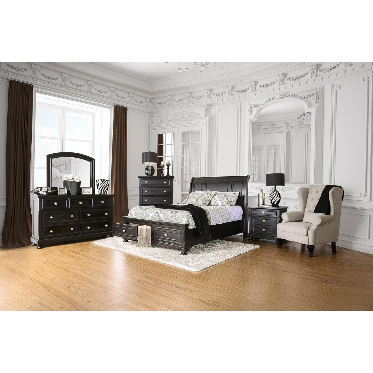Furniture of America Argusville California King Sleigh Bed with Storage CM7381CK-BED IMAGE 6