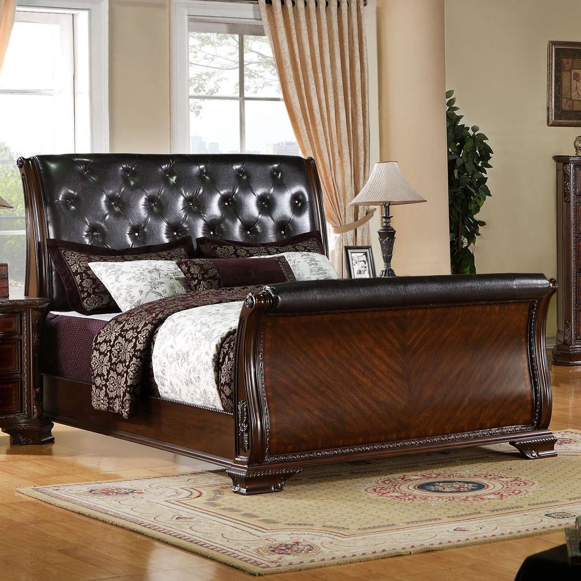 Furniture of America South Yorkshire King Sleigh Bed CM7267EK-BED IMAGE 1