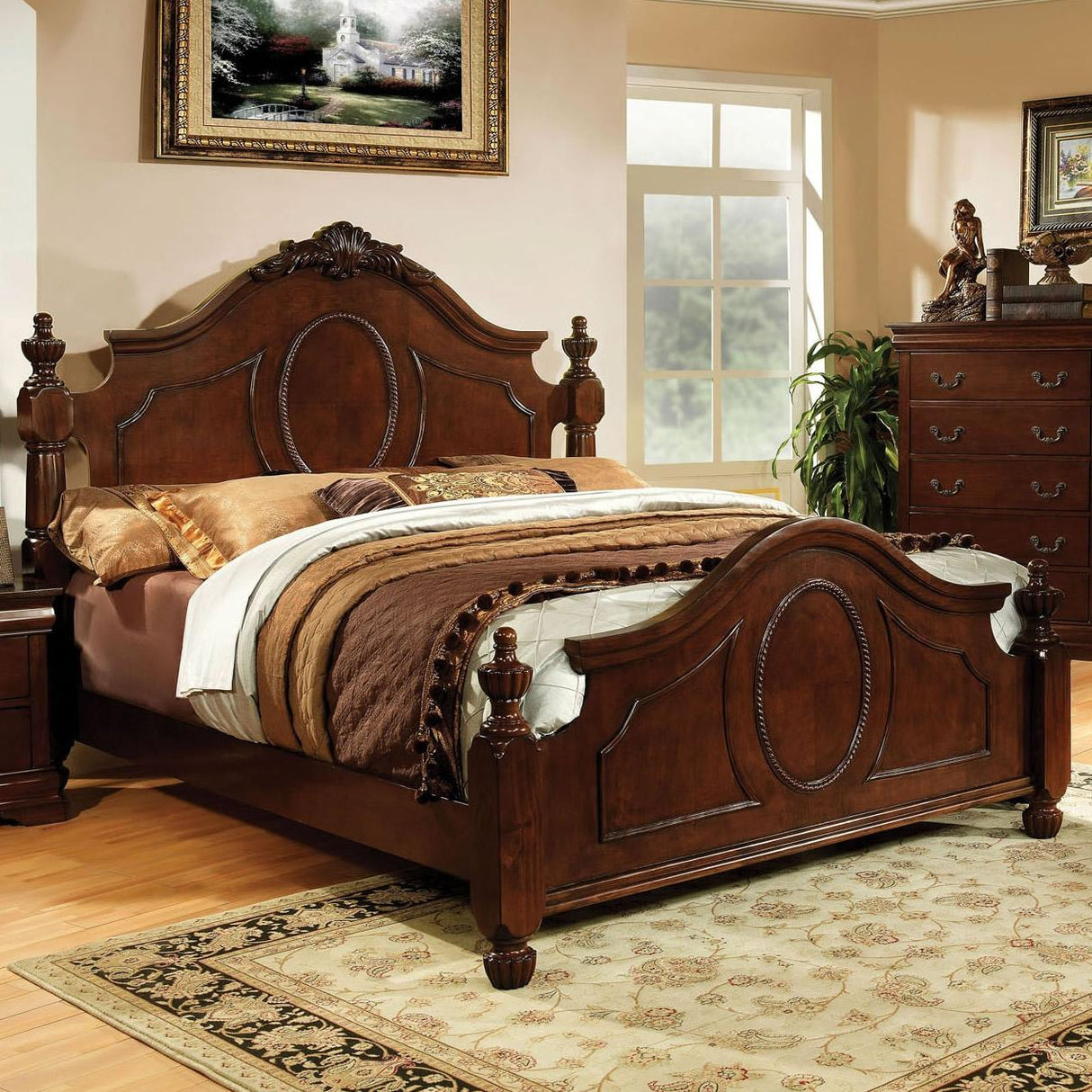 Furniture of America Velda II King Poster Bed CM7952EK-BED IMAGE 2