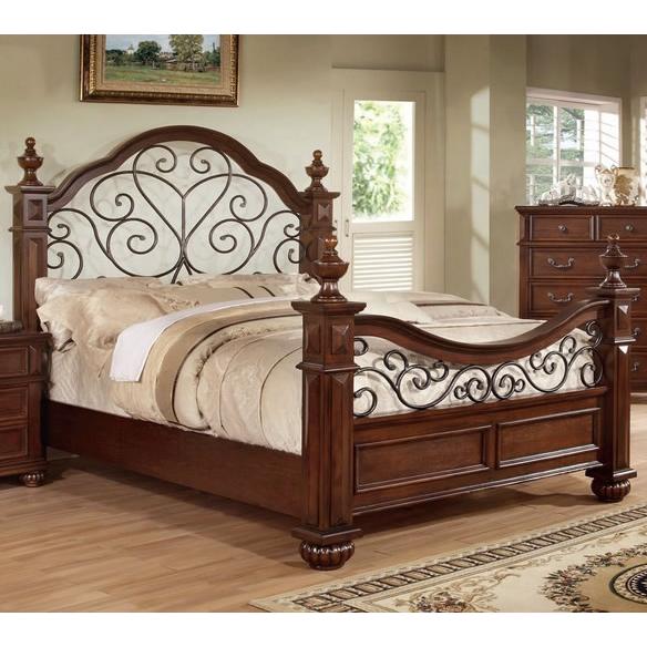 Furniture of America Landaluce California King Poster Bed CM7811CK-BED IMAGE 1