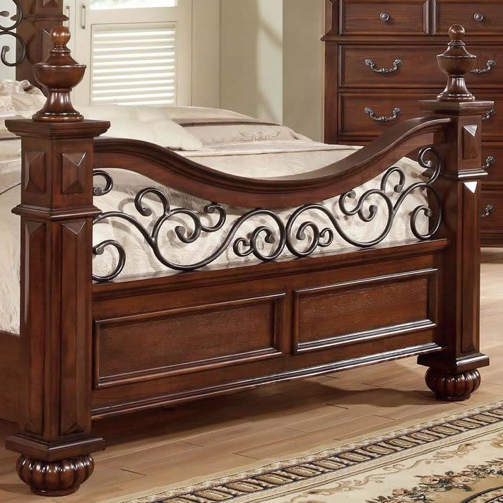 Furniture of America Landaluce California King Poster Bed CM7811CK-BED IMAGE 3