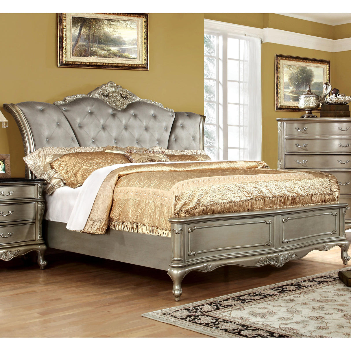 Furniture of America Johara Queen Upholstered Bed CM7090Q-BED IMAGE 2