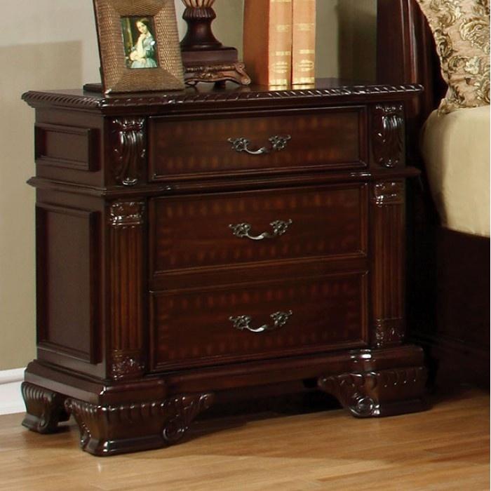 Furniture of America Edinburgh 3-Drawer Nightstand CM7671N IMAGE 2