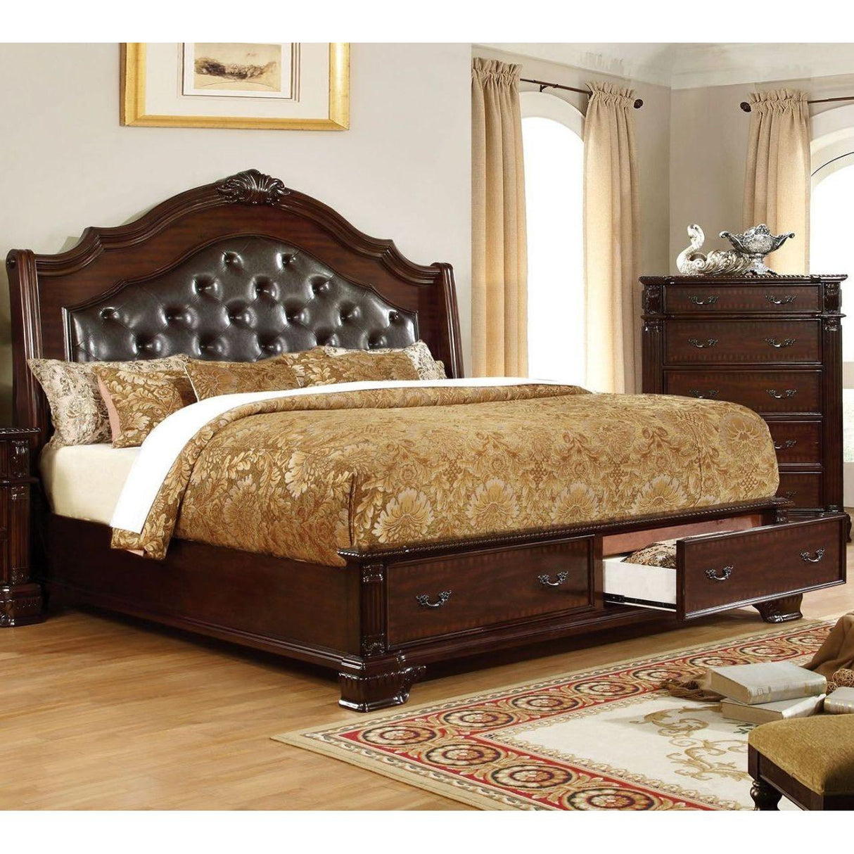Furniture of America Edinburg King Panel Bed CM7672EK-BED IMAGE 2