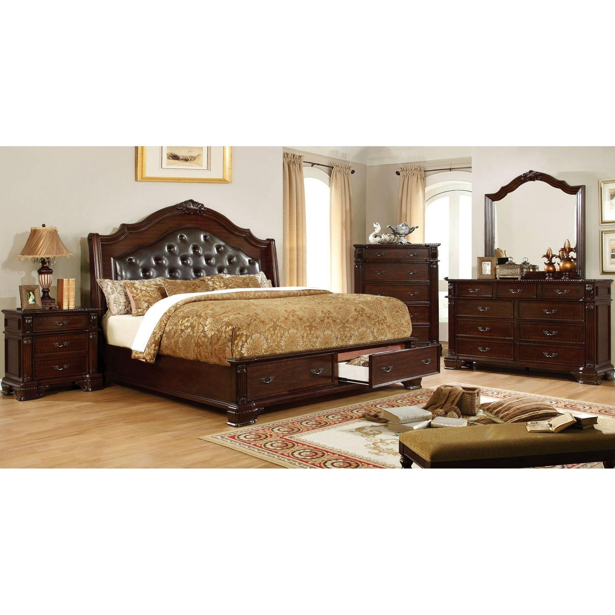Furniture of America Edinburg King Panel Bed CM7672EK-BED IMAGE 4