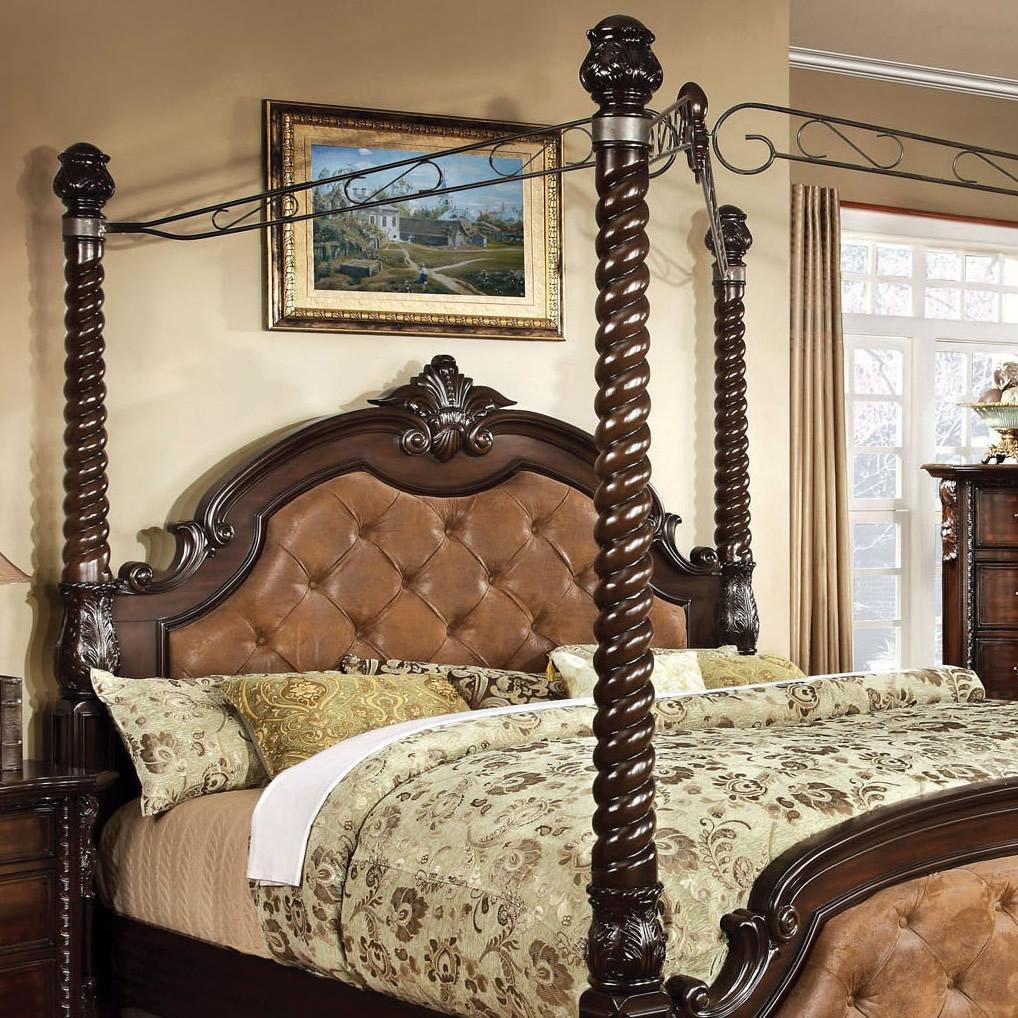 Furniture of America Monte Vista II California King Poster Canopy Bed CM7296DA-C-CK-BED IMAGE 2