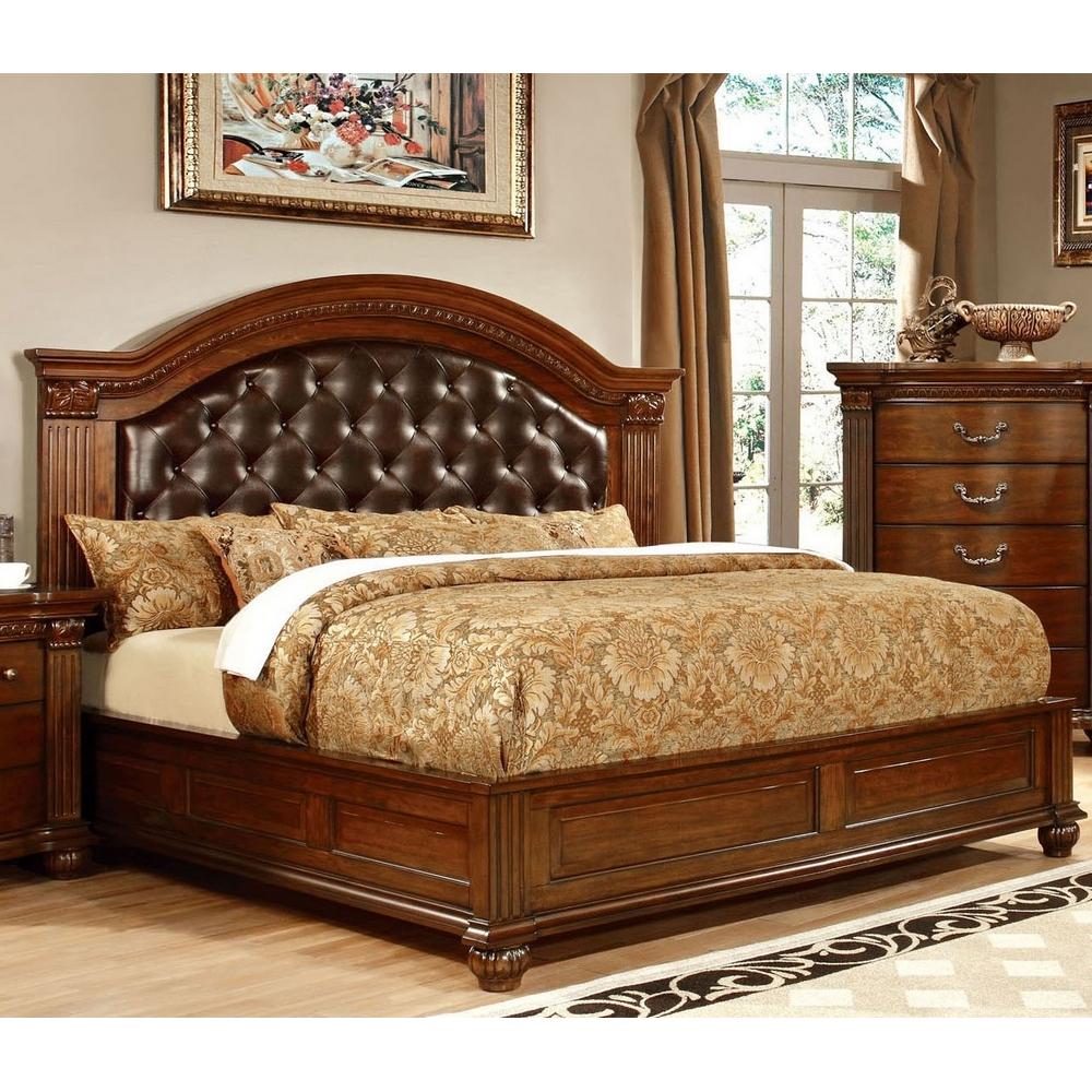 Furniture of America Grandom Queen Upholstered Platform Bed CM7736Q-BED IMAGE 1