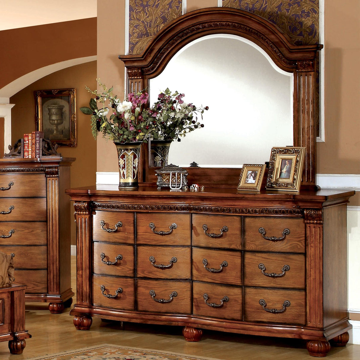 Furniture of America Bellagrand Arched Dresser Mirror CM7738M IMAGE 2