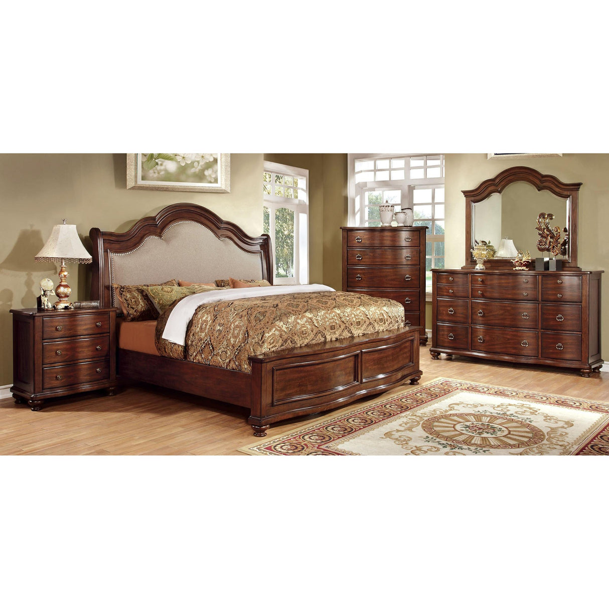 Furniture of America Bellavista Queen Sleigh Bed CM7350Q-BED IMAGE 3