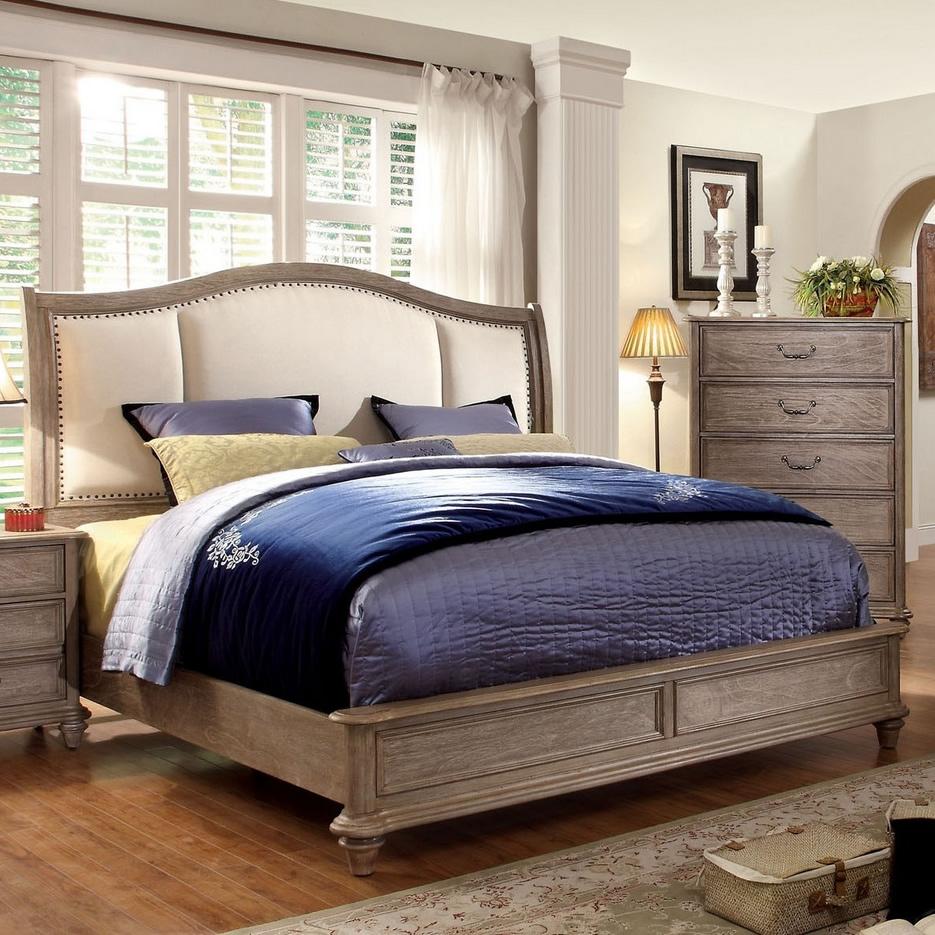 Furniture of America Belgrade II California King Upholstered Panel Bed CM7612CK-BED IMAGE 1