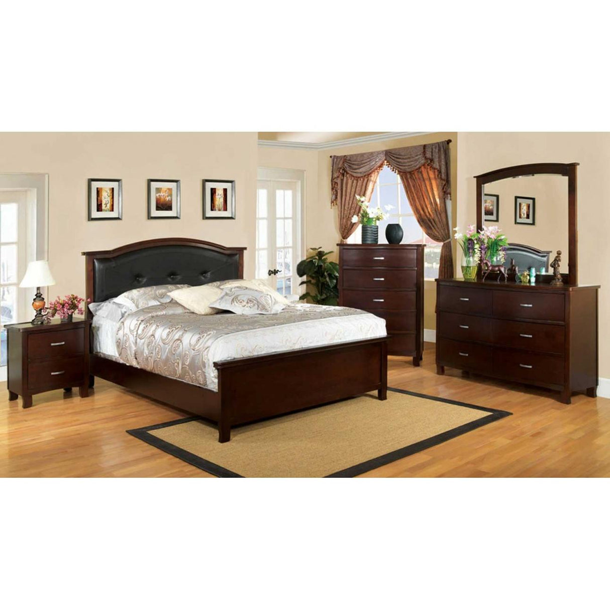 Furniture of America Crest View Queen Upholstered Bed CM7599Q-BED IMAGE 2