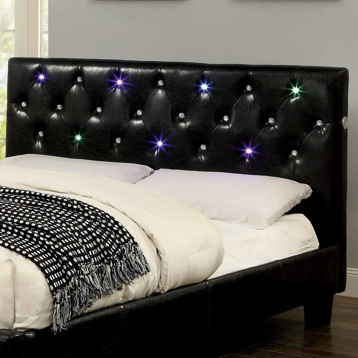 Furniture of America Azaleh California King Upholstered Panel Bed CM7431CK-BED IMAGE 2