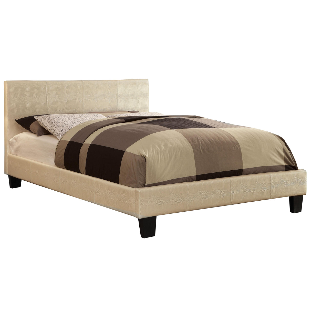 Furniture of America Wallen Full Upholstered Panel Bed CM7793WH-F-BED IMAGE 1