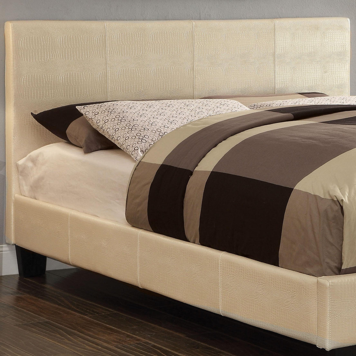 Furniture of America Wallen Twin Upholstered Panel Bed CM7793WH-T-BED IMAGE 2