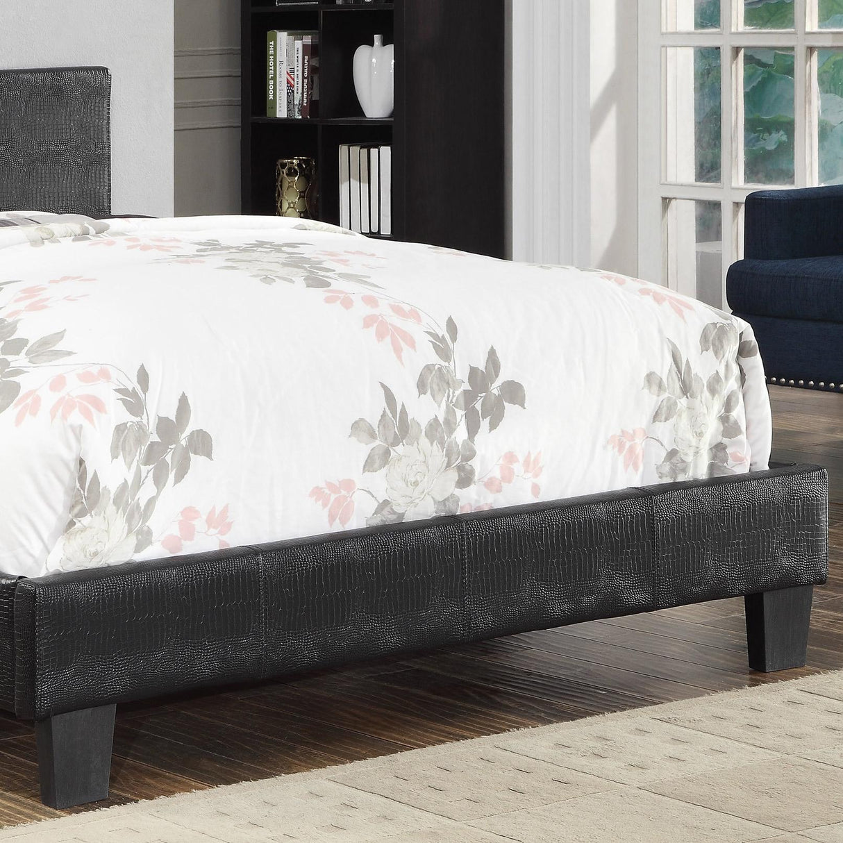 Furniture of America Wallen Twin Upholstered Panel Bed CM7793BK-T-BED IMAGE 3