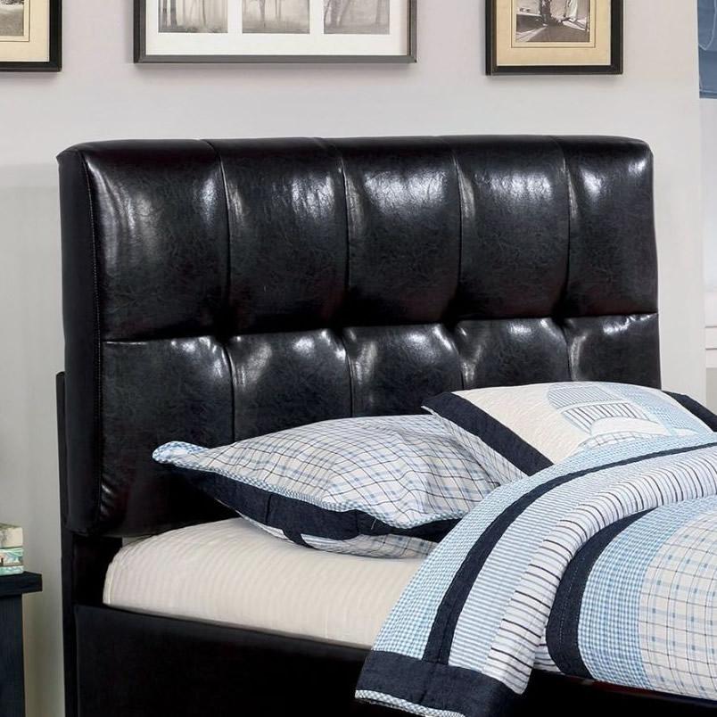 Furniture of America Cressida Twin Upholstered Panel Bed CM7725BK-T-BED IMAGE 2