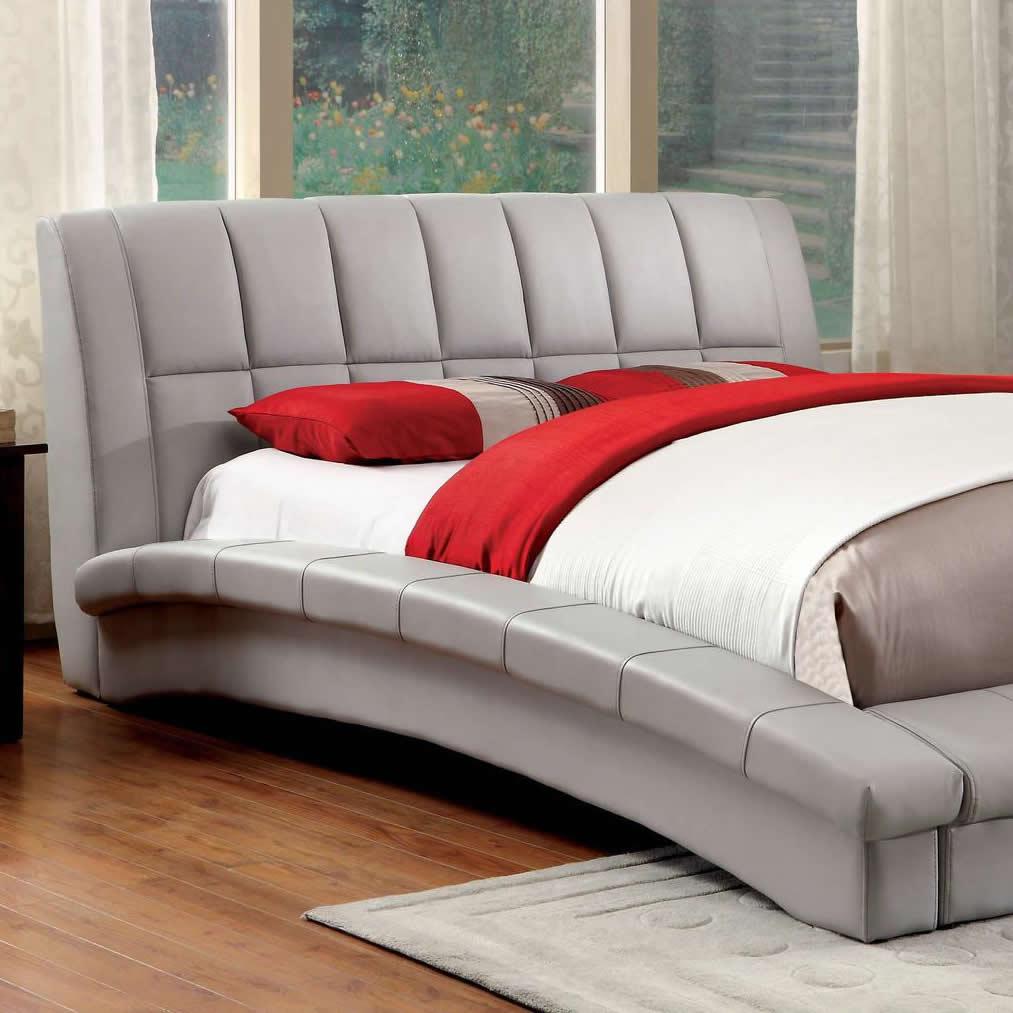 Furniture of America Vizela Full Upholstered Platform Bed CM7604GY-F-BED IMAGE 3