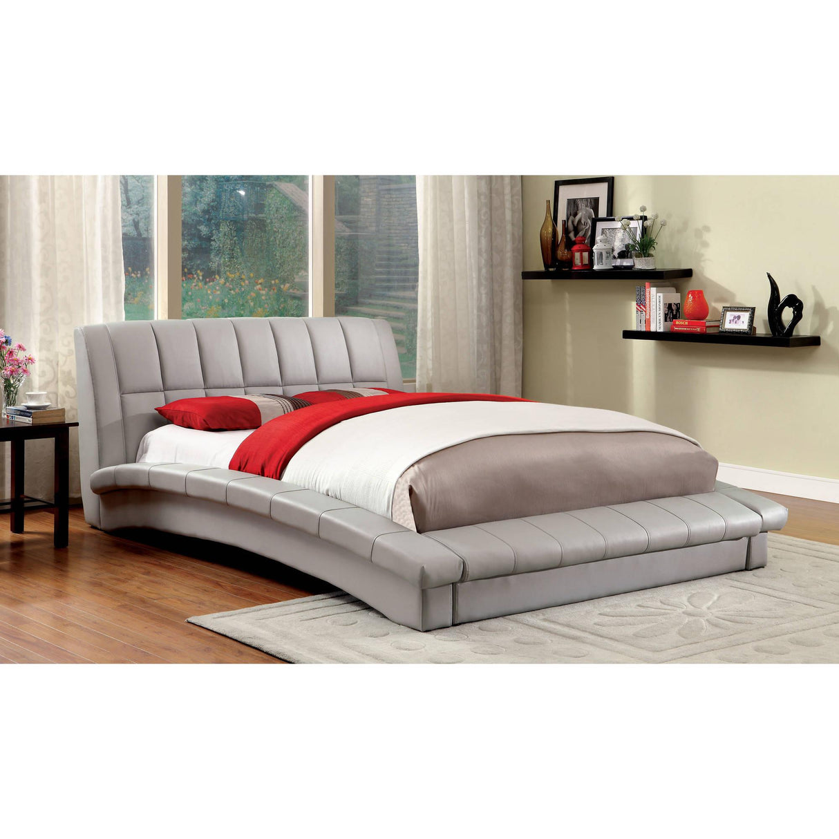 Furniture of America Vizela Full Upholstered Platform Bed CM7604GY-F-BED IMAGE 5