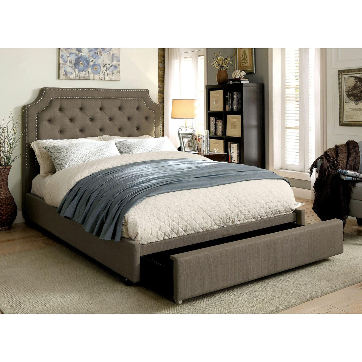 Furniture of America Orianna Full Upholstered Panel Bed CM7674F-BED IMAGE 2
