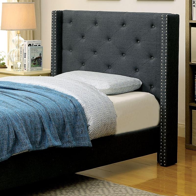 Furniture of America Anabelle Twin Upholstered Panel Bed CM7677BL-T-BED IMAGE 2