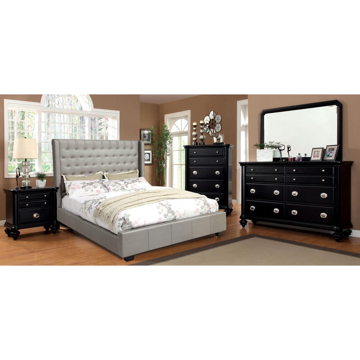 Furniture of America Mira King Upholstered Panel Bed CM7055EK-BED IMAGE 4