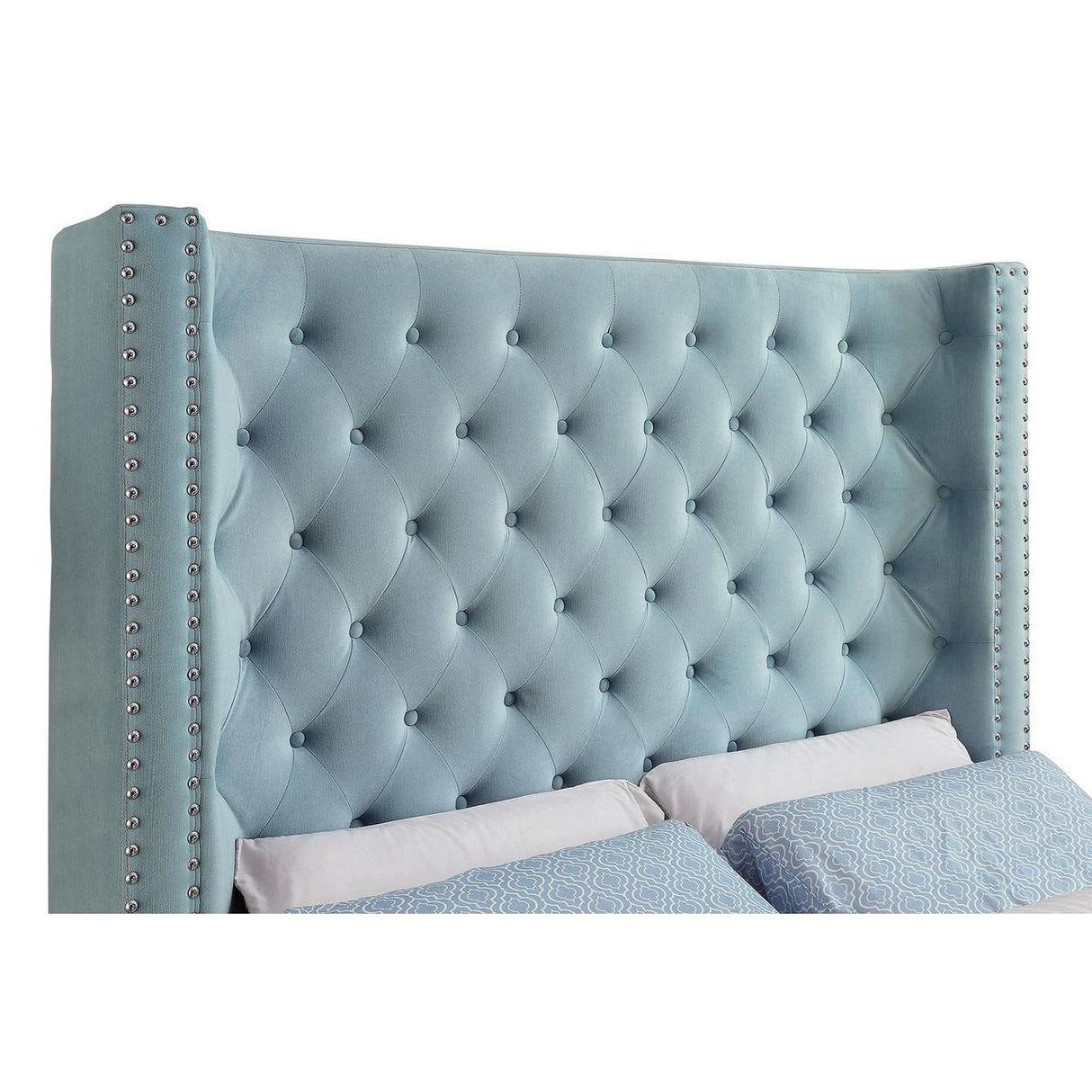 Furniture of America Mirabelle Queen Upholstered Panel Bed CM7679BL-Q IMAGE 2