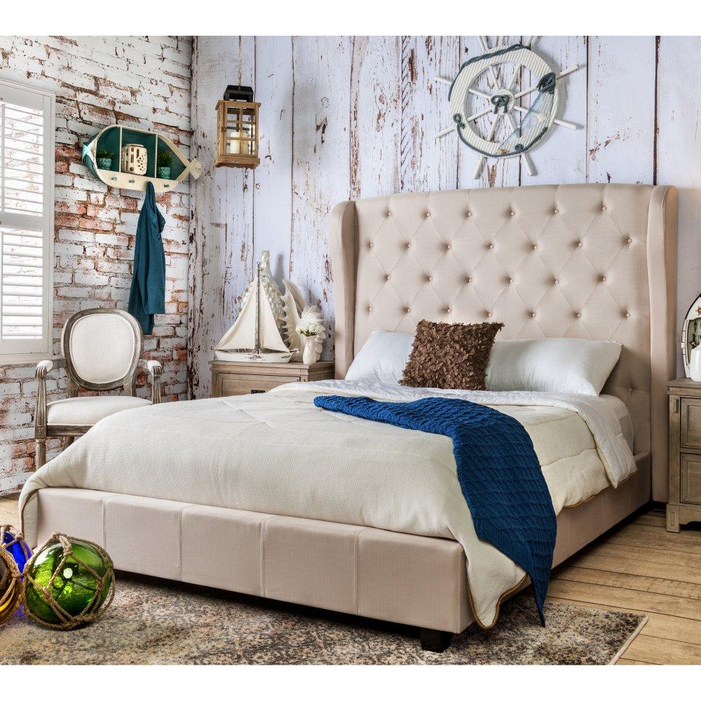 Furniture of America Fontes Queen Upholstered Panel Bed CM7050IV-Q-BED IMAGE 2