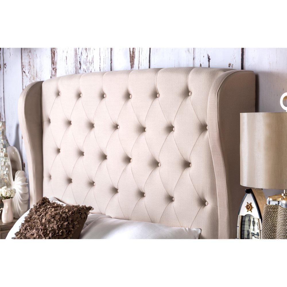 Furniture of America Fontes Queen Upholstered Panel Bed CM7050IV-Q-BED IMAGE 3