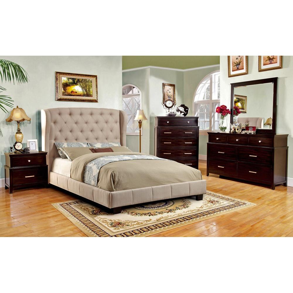 Furniture of America Fontes Queen Upholstered Panel Bed CM7050IV-Q-BED IMAGE 8