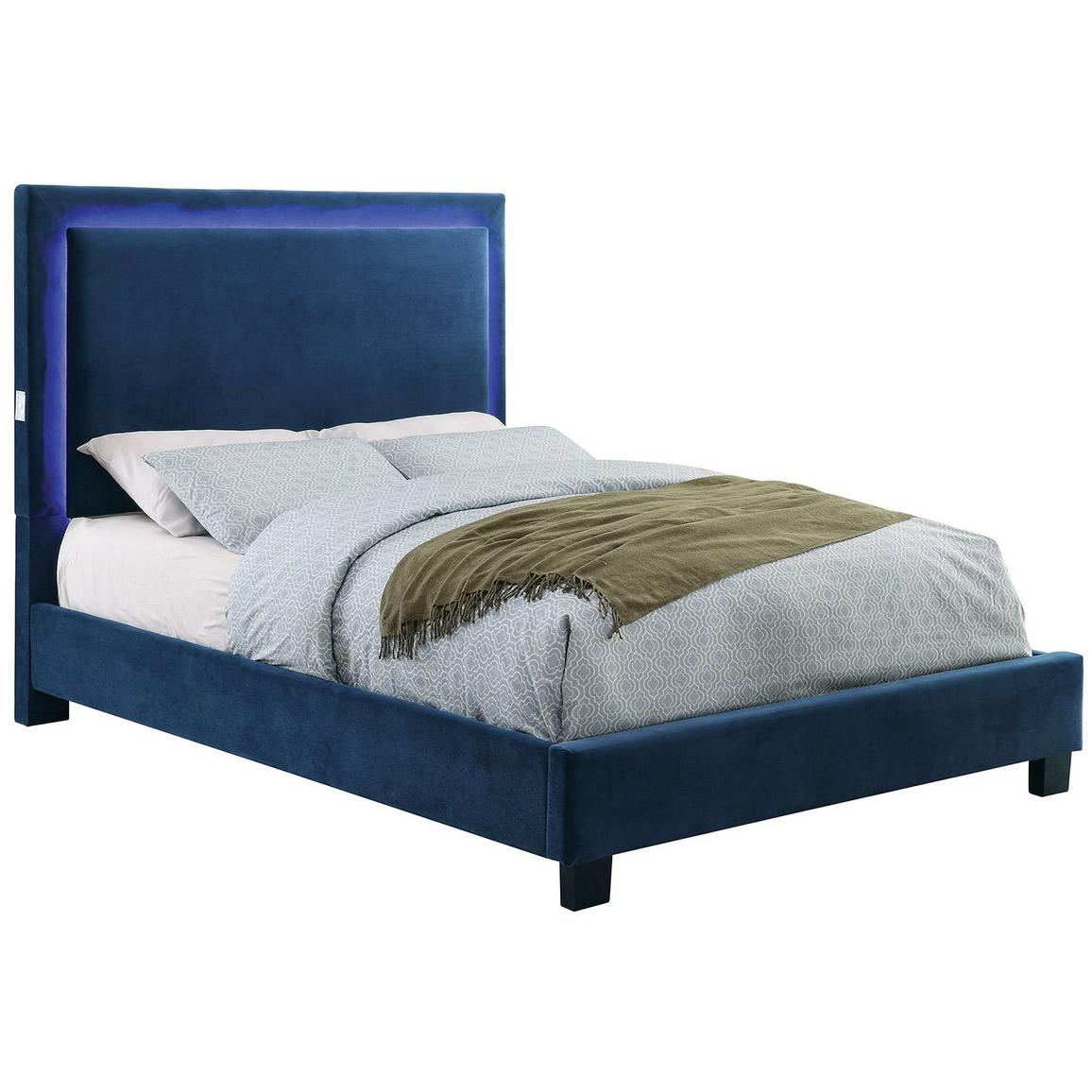 Furniture of America Erglow I Twin Upholstered Panel Bed CM7695NV-T-BED IMAGE 1