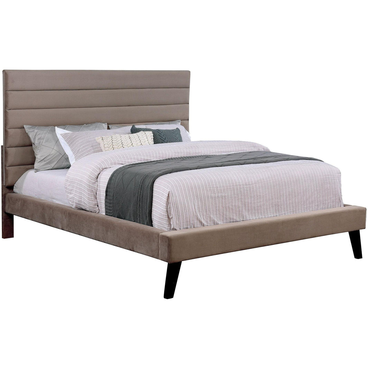 Furniture of America Janis Full Upholstered Panel Bed CM7676F-BED IMAGE 1