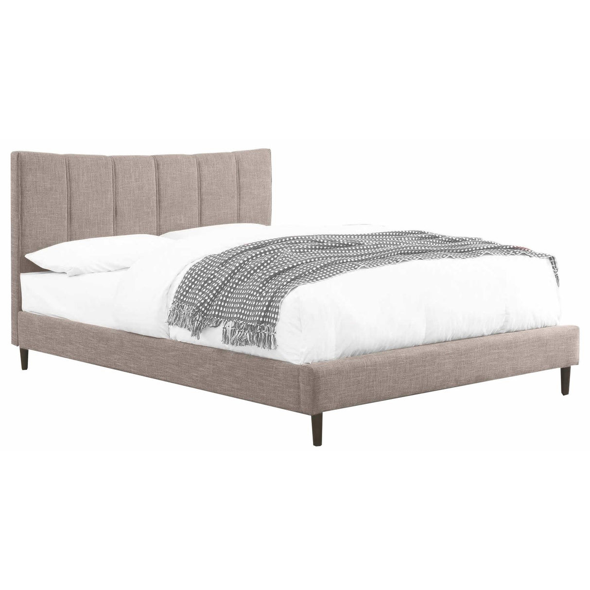 Furniture of America Ennis California King Upholstered Panel Bed CM7678BG-CK-BED IMAGE 1