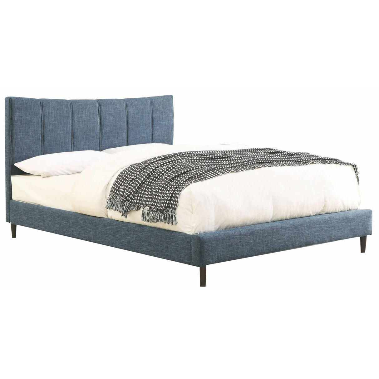 Furniture of America Ennis California King Upholstered Panel Bed CM7678BL-CK-BED IMAGE 1