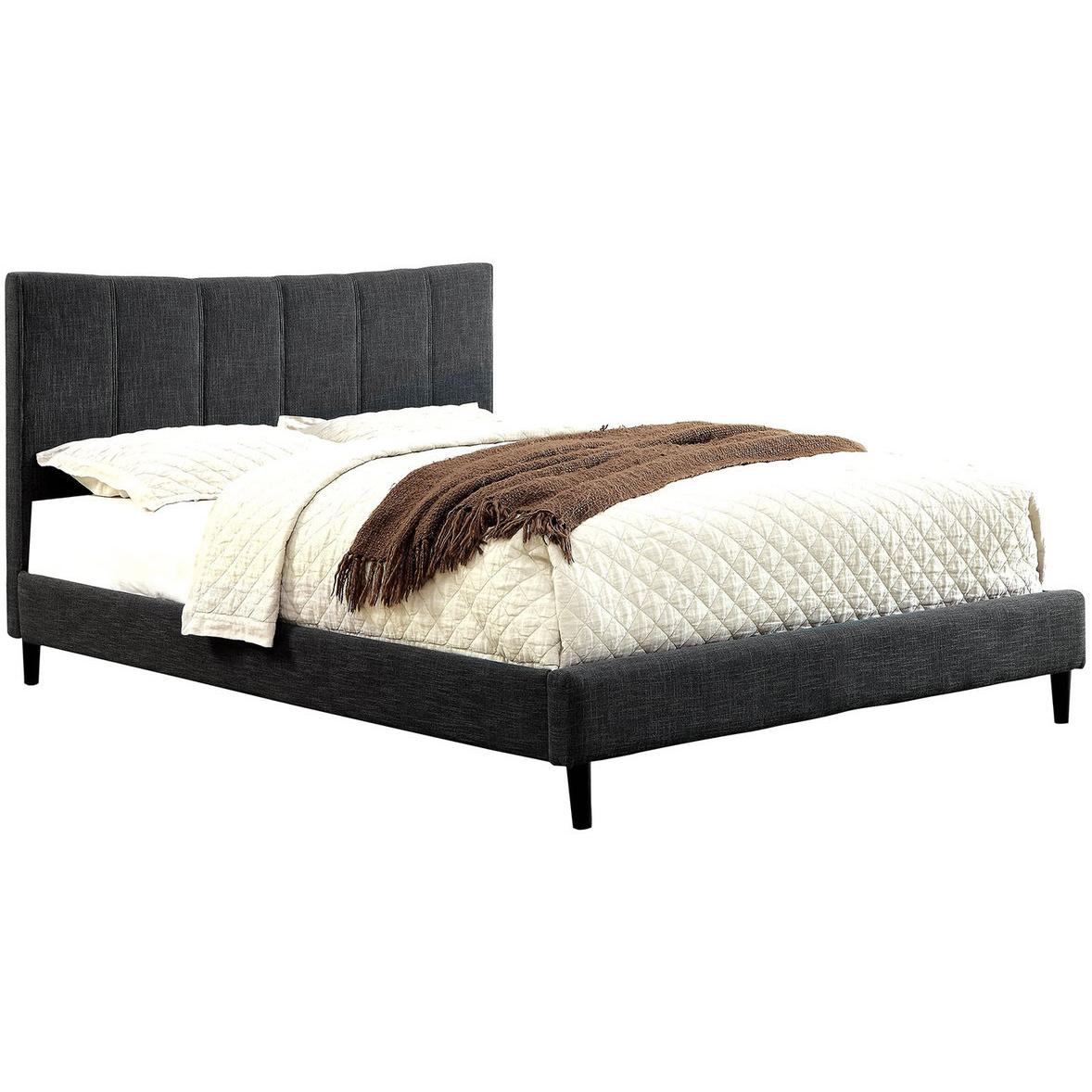 Furniture of America Ennis King Upholstered Panel Bed CM7678GY-EK-BED IMAGE 1