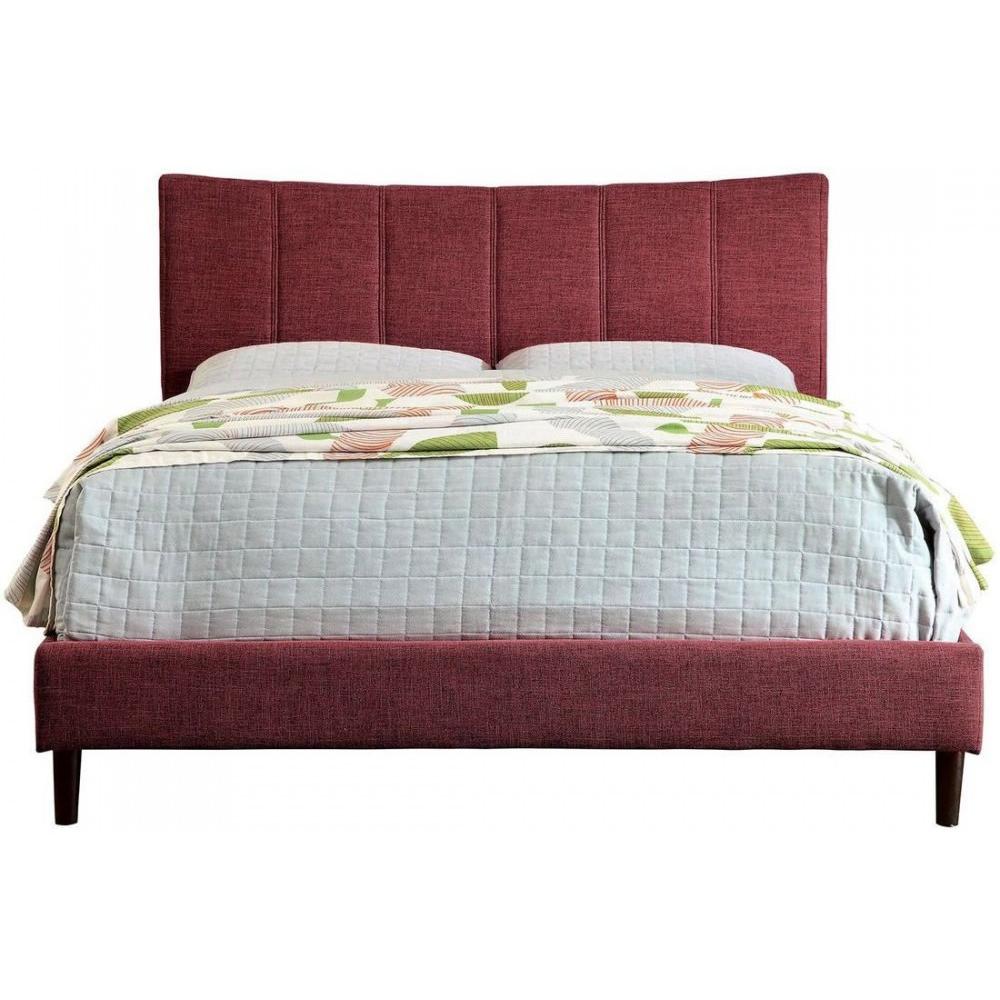 Furniture of America Ennis California King Upholstered Panel Bed CM7678RD-CK-BED IMAGE 1