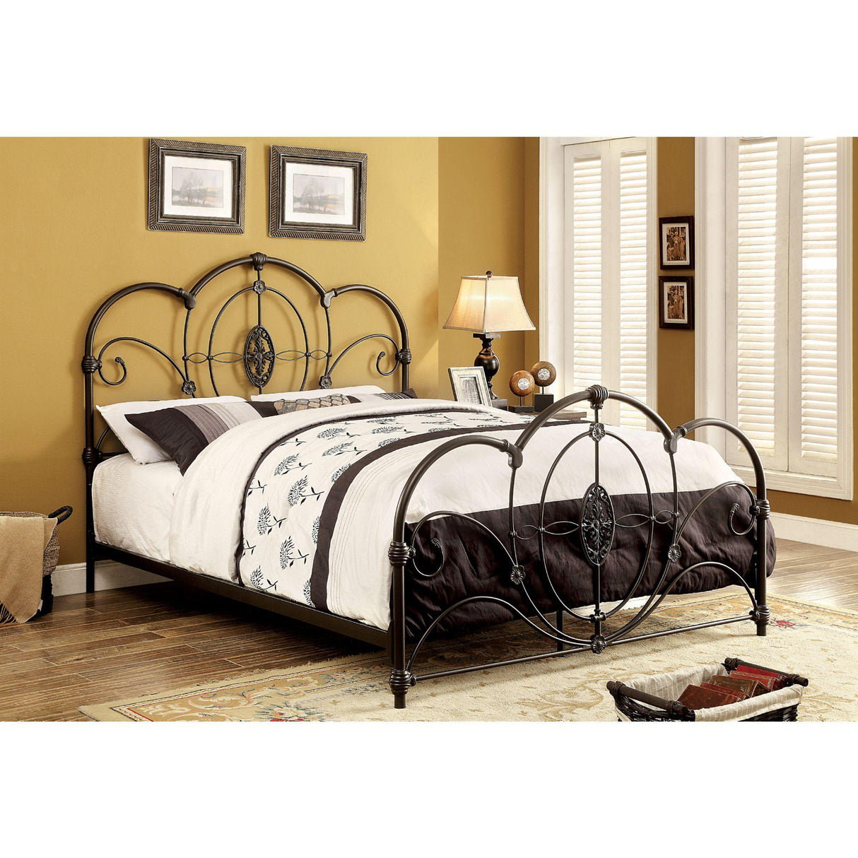 Furniture of America Jania California King Bed CM7709BK-CK IMAGE 1