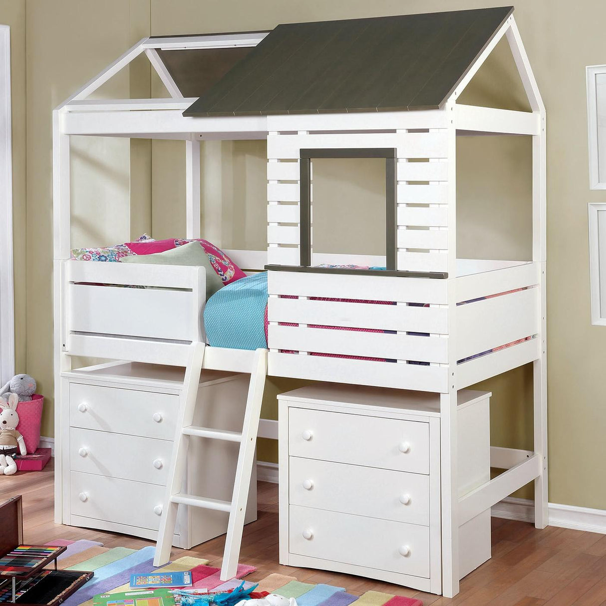Furniture of America Kids Beds Loft Bed CM7137-BED IMAGE 1