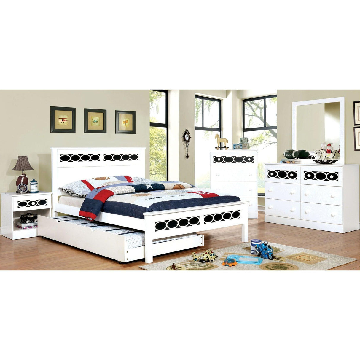 Furniture of America Cammi 1-Drawer Kids Nightstand CM7853BL-N IMAGE 4