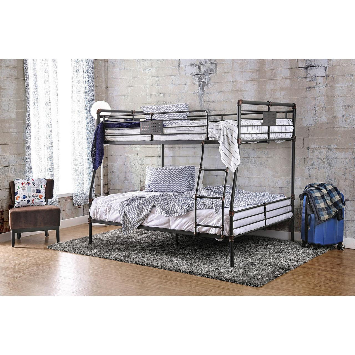 Furniture of America Olga CM-BK913FQ Full/Queen Bunk Bed IMAGE 3