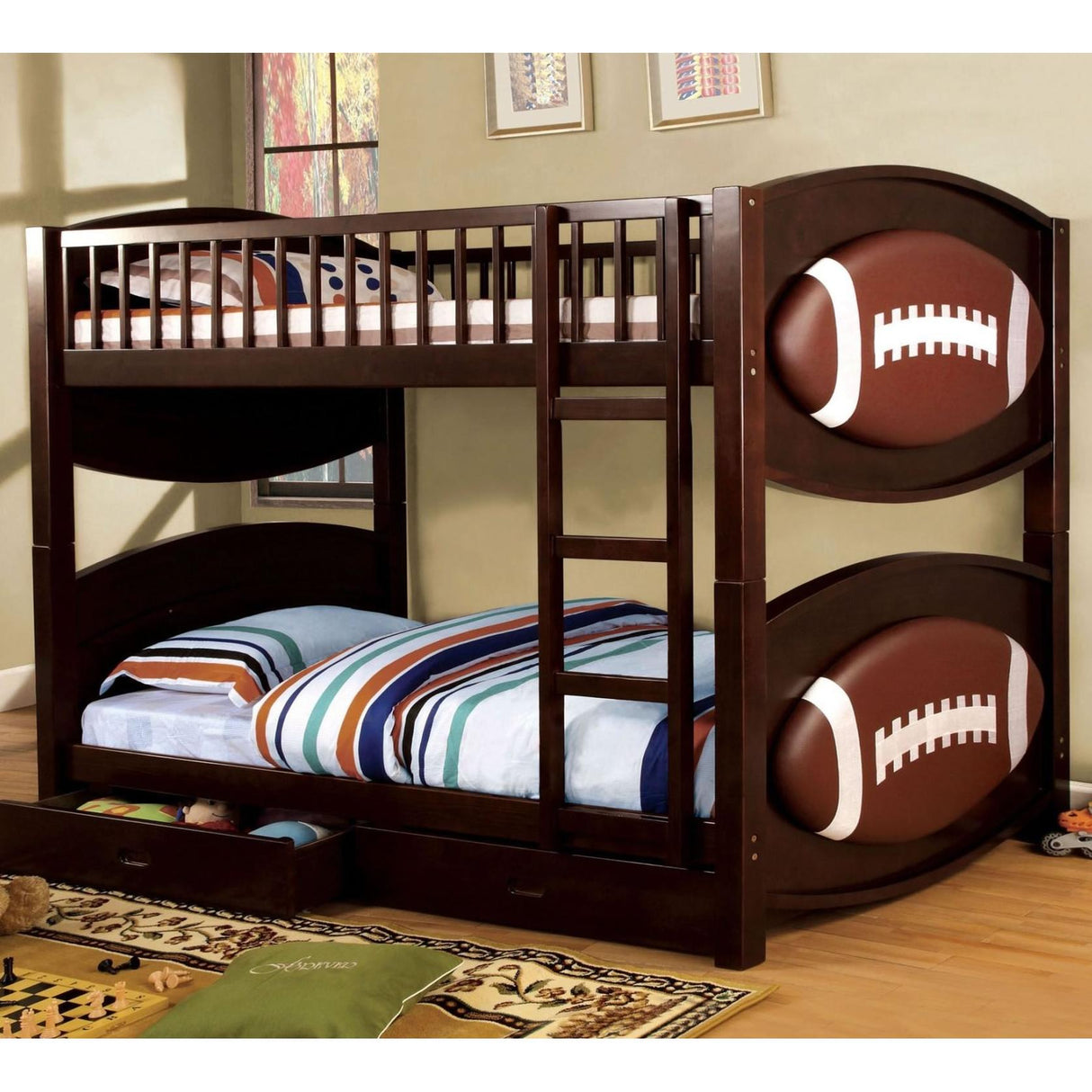 Furniture of America Kids Beds Bunk Bed CM-BK065-FBLL-T-BED IMAGE 1
