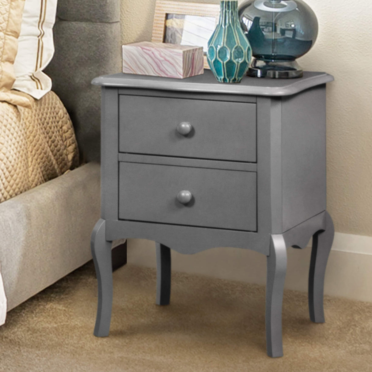 Furniture of America Lexie 2-Drawer Kids Nightstand CM-AC325GY IMAGE 2